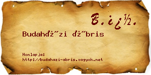 Budaházi Ábris névjegykártya
